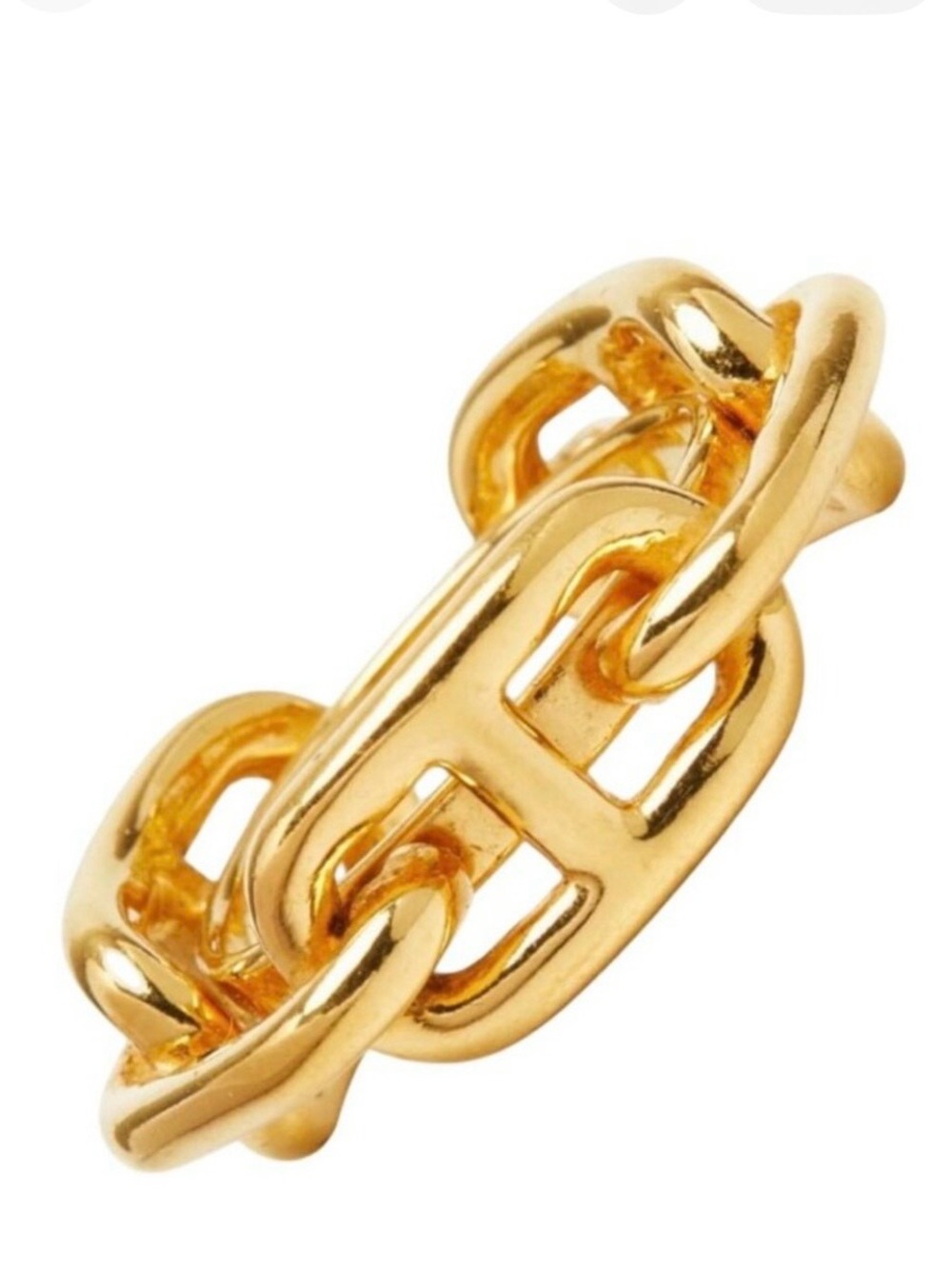 Hermes Gold Scarf Ring and box